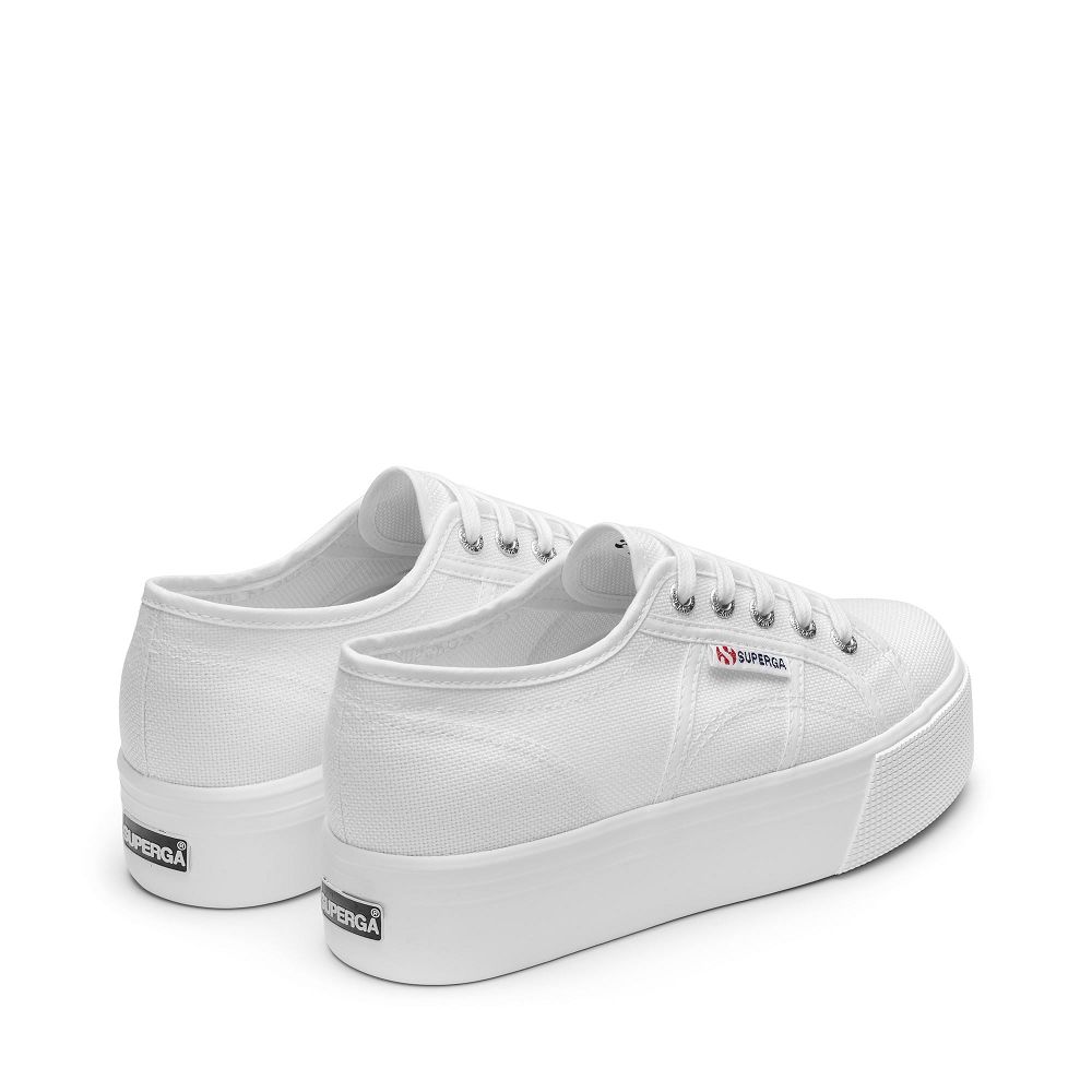 Superga 2790acotw Linea Up And Down White Platform Sneakers - Women's Sneakers USA | US2545045